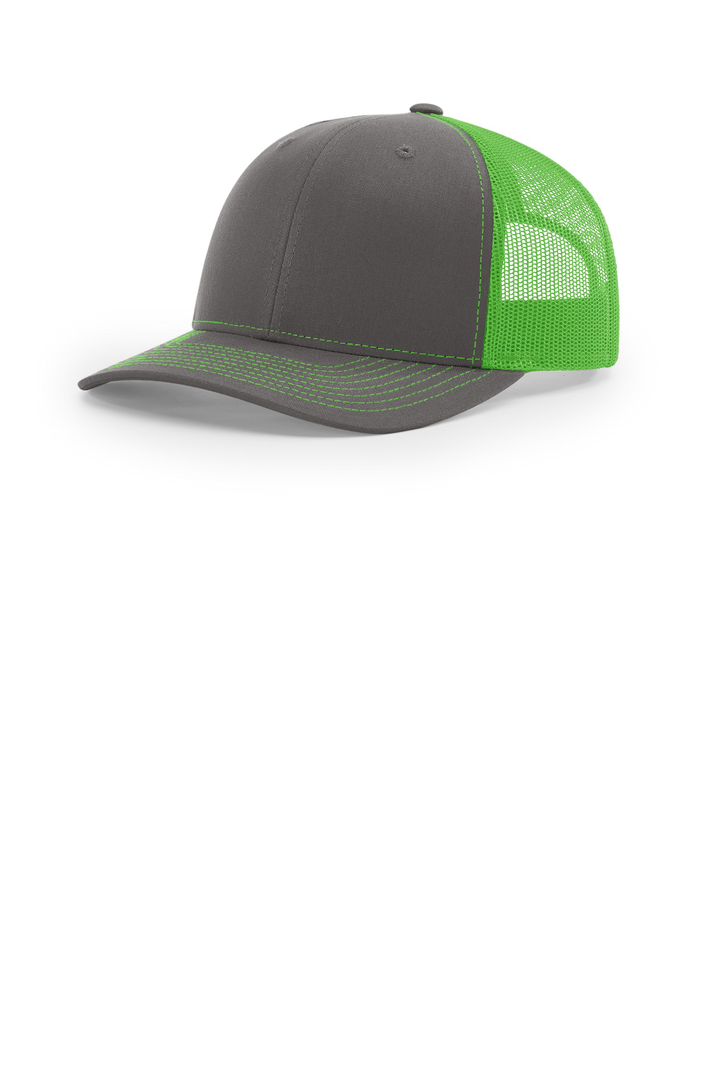 Richardson 112 Charcoal/ Neon Green