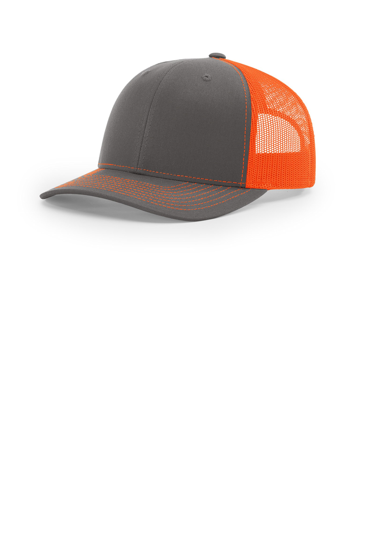 Richardson 112 Charcoal/ Neon Orange
