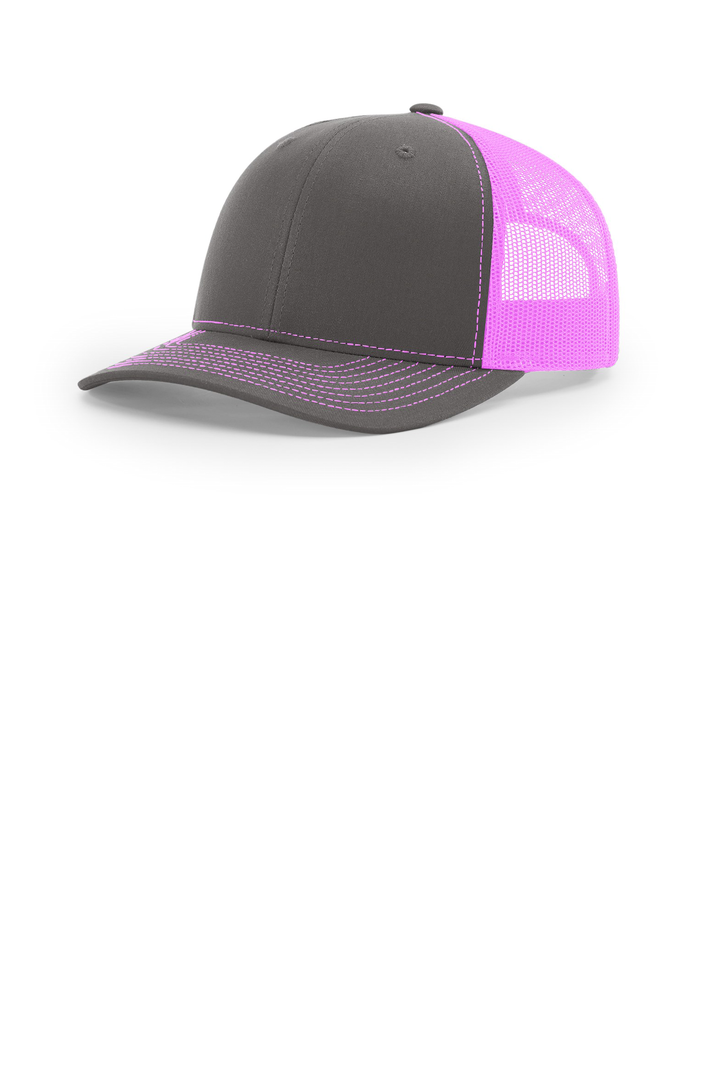 Richardson 112 Charcoal/ Neon Pink