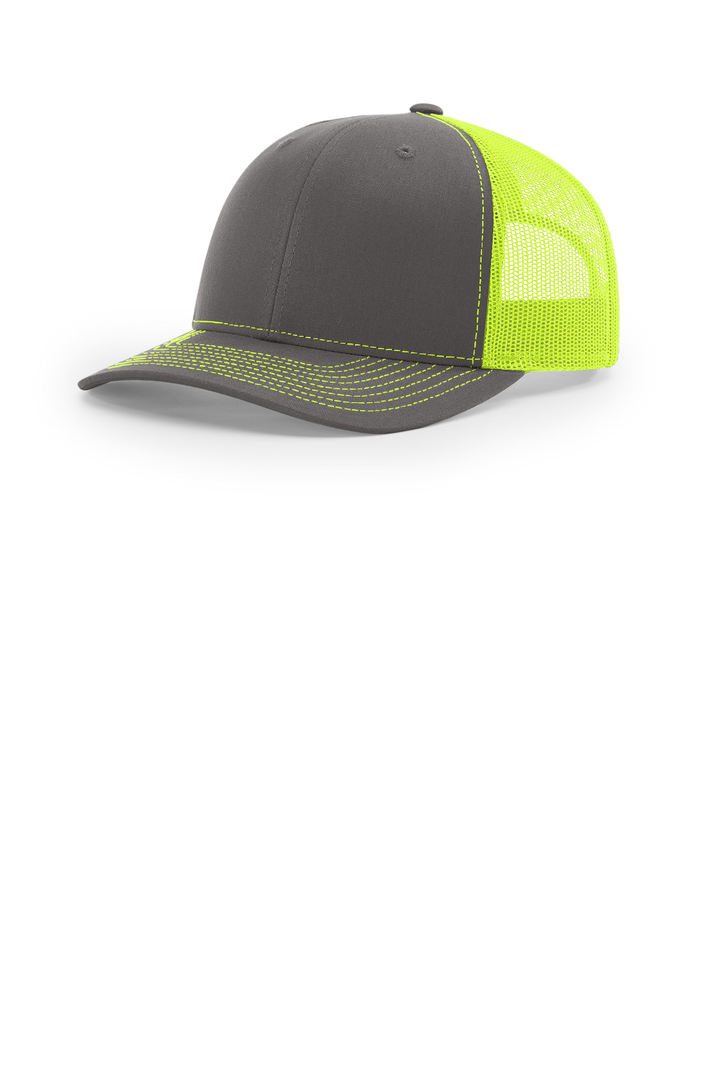 Richardson 112 Charcoal/ Neon Yellow