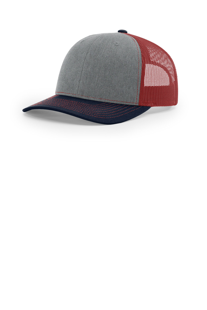 Richardson 112 Heather Grey/ Cardinal/ Navy