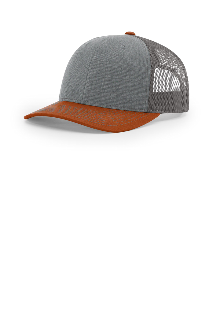 Richardson 112 Heather Grey/ Charcoal/ Dark Orange
