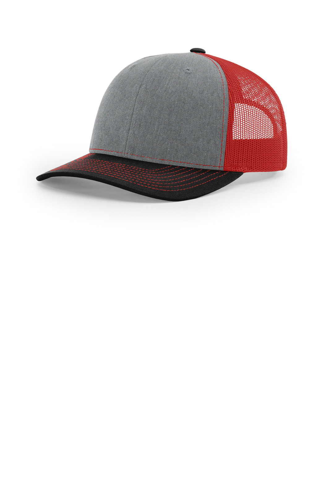 Richardson 112 Heather Grey/ Red/ Black