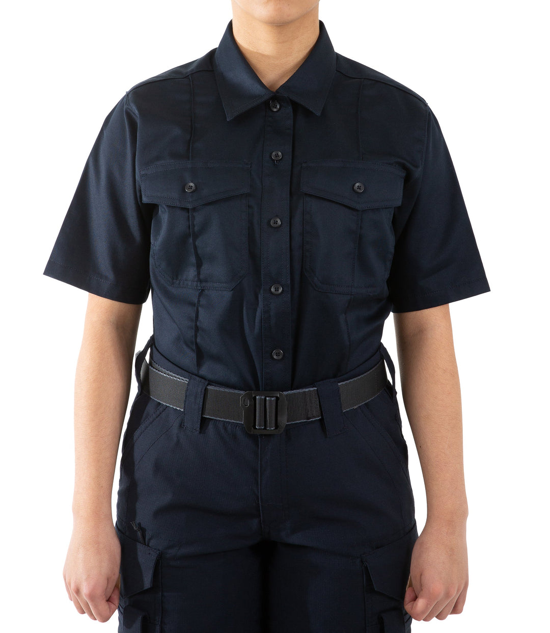 Women's Cotton Station Short Sleeve Shirt – Medium Blue