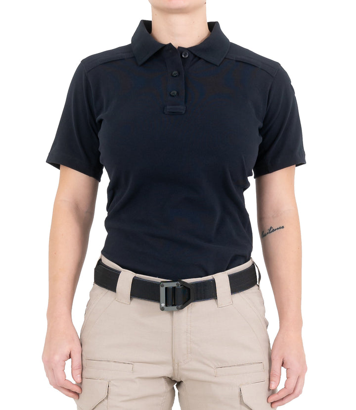 Women's Cotton Short Sleeve Polo – Midnight Navy