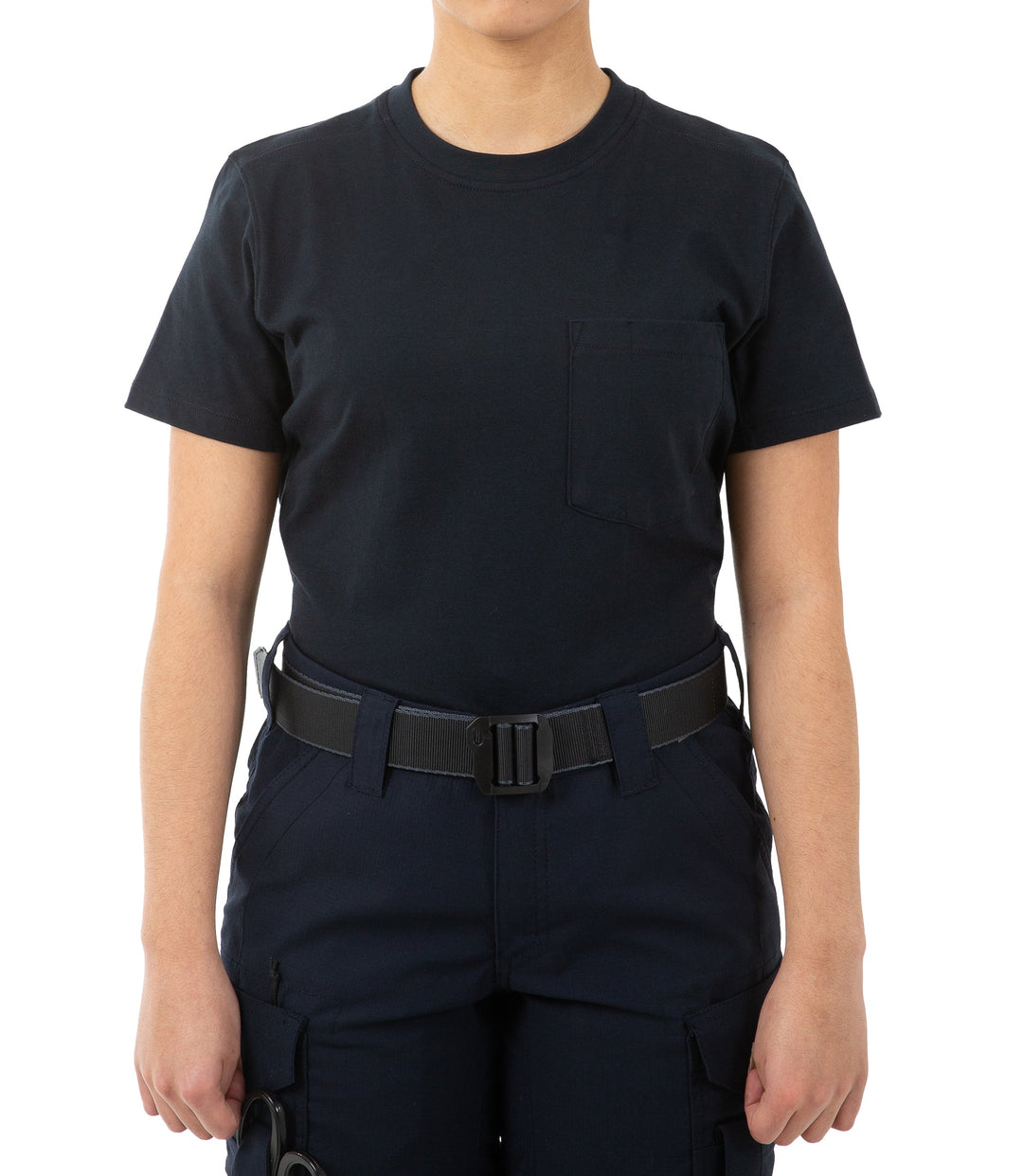 Women's Tactix Cotton T-Shirt with Chest Pocket – Midnight Navy