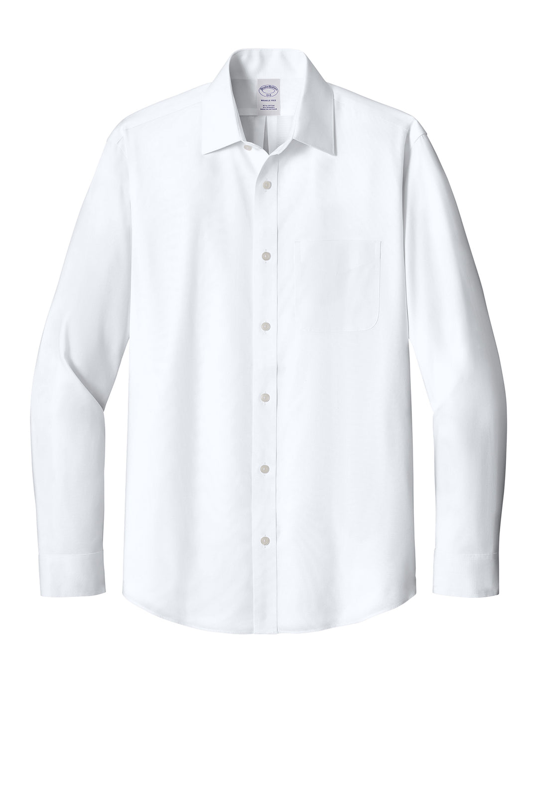 Wrinkle-Free Stretch Pinpoint Spread Collar Shirt