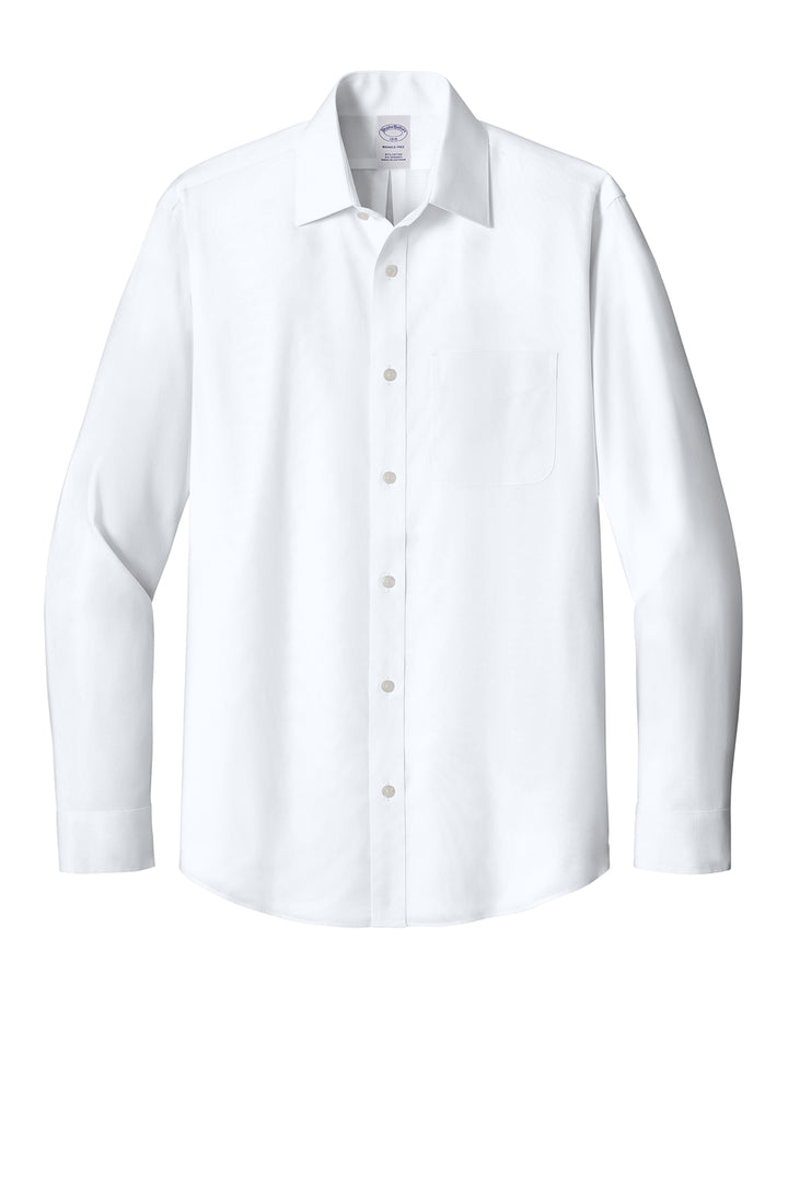 Wrinkle-Free Stretch Pinpoint Spread Collar Shirt