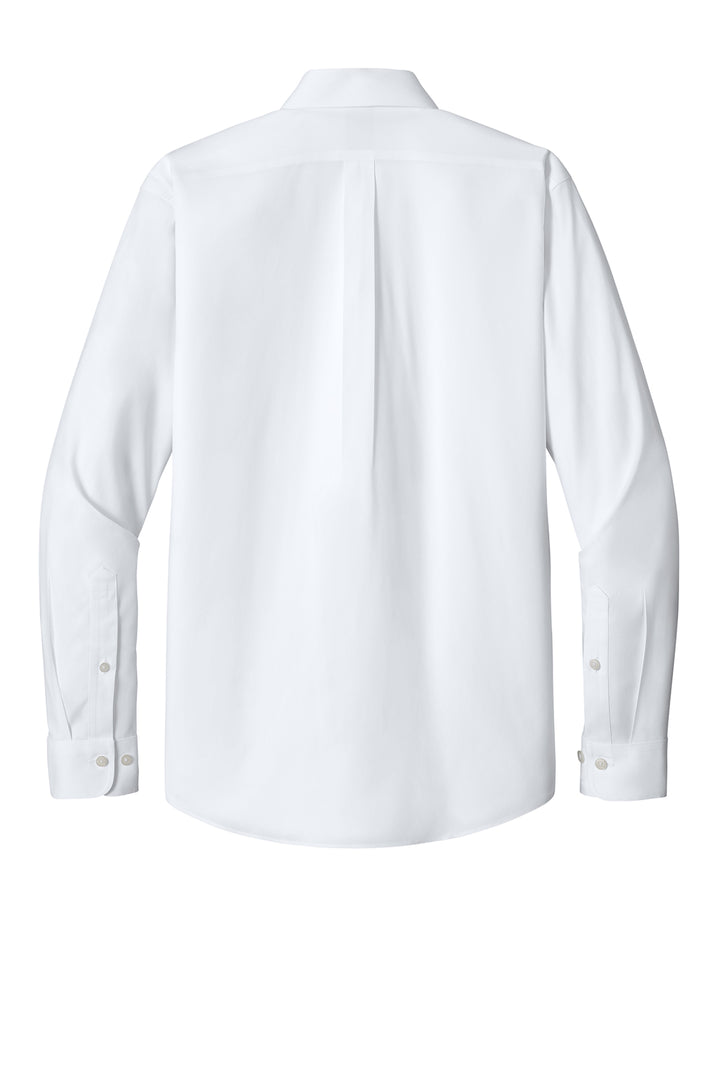 Wrinkle-Free Stretch Pinpoint Spread Collar Shirt