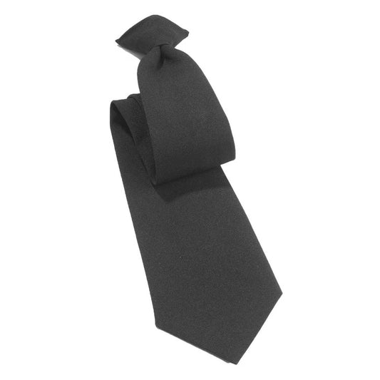 Samuel Broome Polyester Clip On Tie w/ Buttonholes (Black)